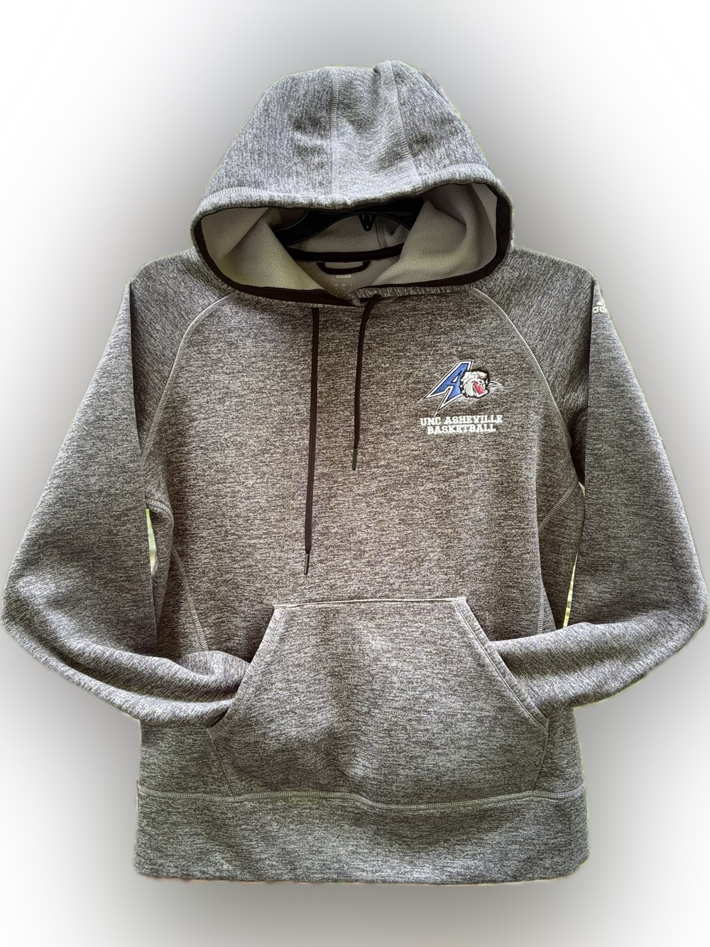 adidas Grey UNC Asheville Basketball Hooded Pullover